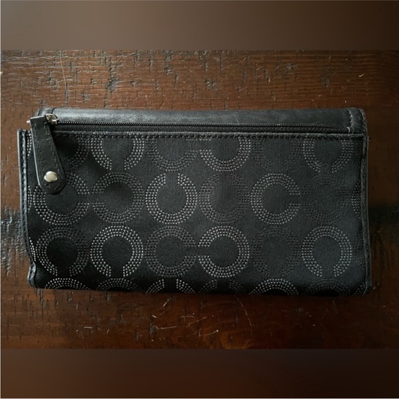 Coach Black and Gray Signature Wallet - Picture 4 of 4